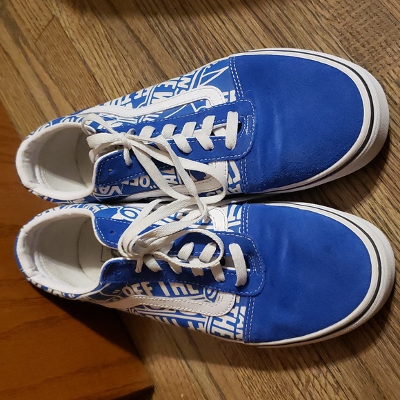 Vans Off the Wall Old Skool Blue Suede Mens size 10.5 - Picture 2 of 6